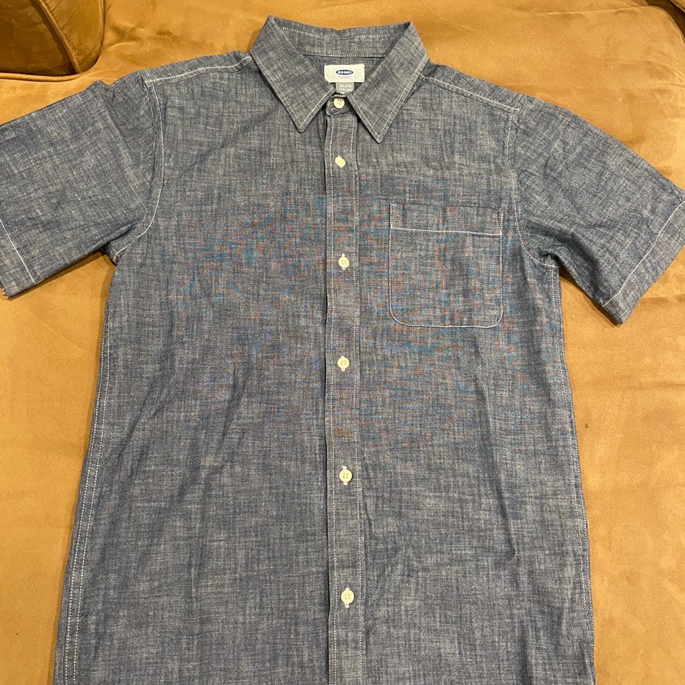Blue Kids Old Navy Button Up Polo